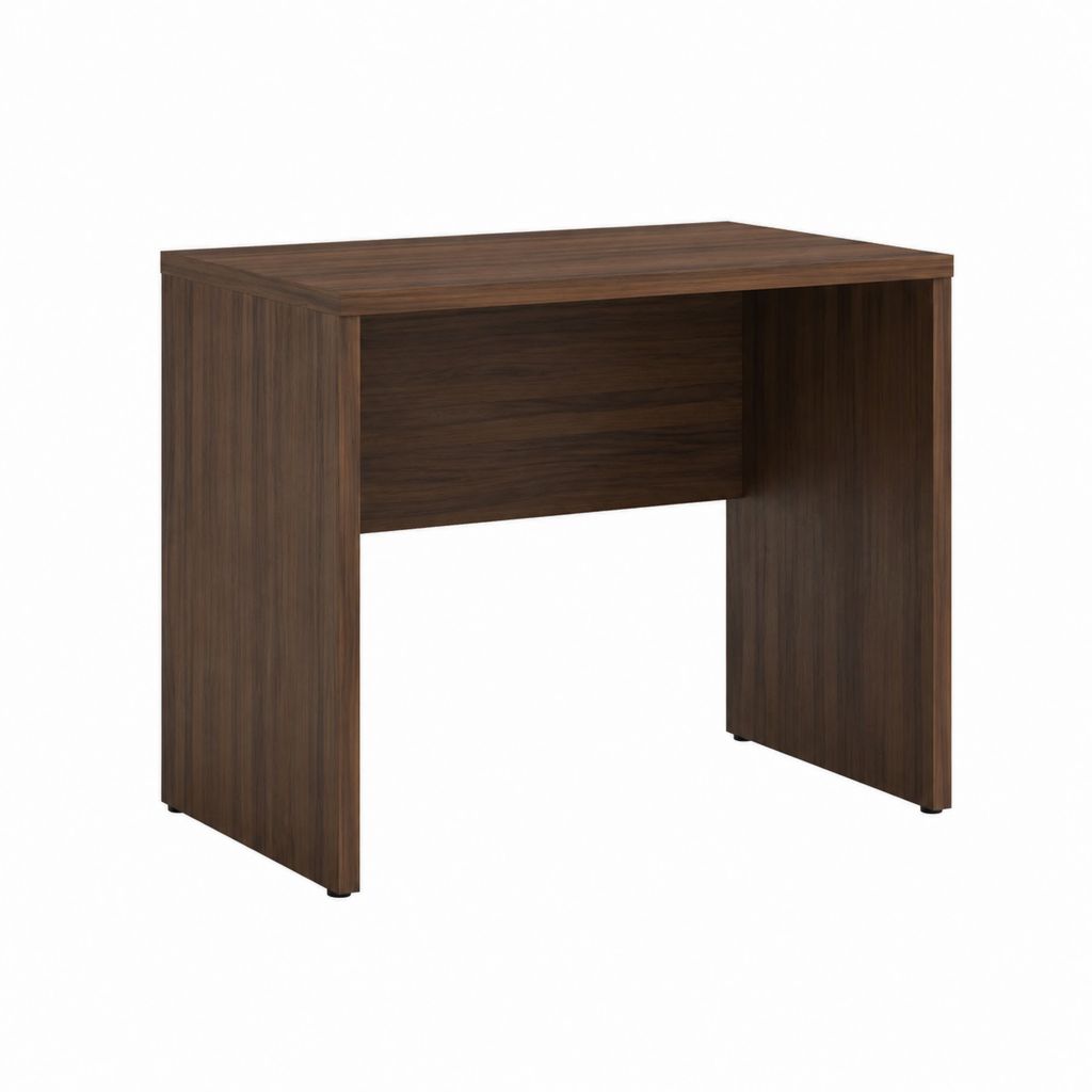 Bureau droit marron foncé en panneaux de particules mélaminés rectangulaire 100 x 50 x 75 cm