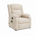 Fauteuil relax inclinable électrique beige en polyester 84 x 92 x 102 cm