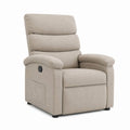 Fauteuil relax inclinable manuel beige en polyester 88 x 95 x 104 cm